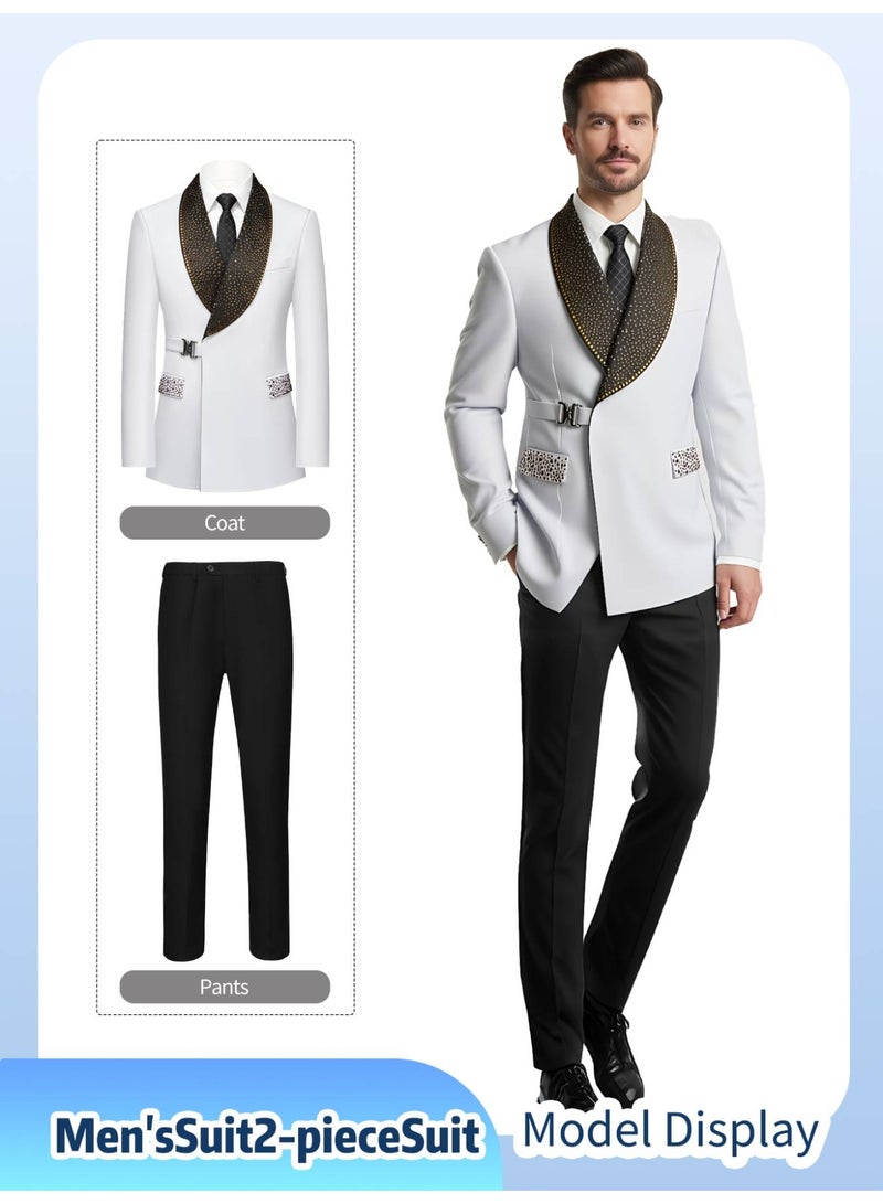 ) بتشويق الراينستون المُصلَّب والسحابة المُزينة بالدبابة لمناسبات الزفاف 2الرقيبة التي تناسب الرجال (حجم والحفلات الرسمية والمناسبات الدفعة الرقيبة - Image 1