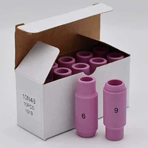 GZTIGWELD 10N48 6# TIG Alumina Nozzles Ceramic Shield Cup Fit DB PTA SR WP 17 18 26 TIG Welding Torch 10PK (10N48 6#) - Image 3