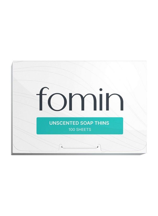 FOMIN أوراق صابون ورقية مضادة للبكتيريا لغسل اليدين (100 ورقة) صابون محمول بدون رائحة لأغراض السفر قابل للذوبان صابون مصغر للتخييم أوراق صابون محمولة - Image 2