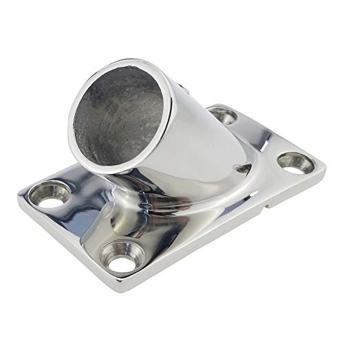 keehui Heavy DudyBoat//Hand Rail Fitting-45 Degree 1 inch Rectangular Base-Marine 316 Stainless Steel Deck Hardware - Image 5