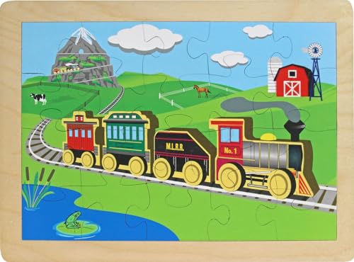 Maple Landmark 11 x 15 Countryside Railroad Puzzle Made in USA - Image 1