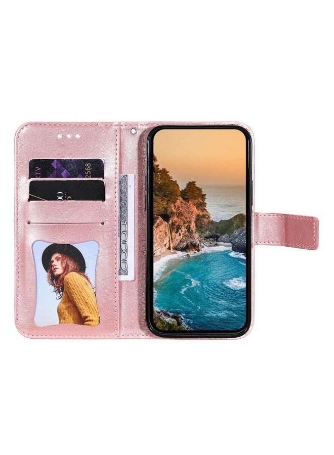 HuHa Case Cover For Honor 400 Global 156.5mm Seven-petal Flowers Embossing Leather Phone Case(Rose Gold) - Image 3