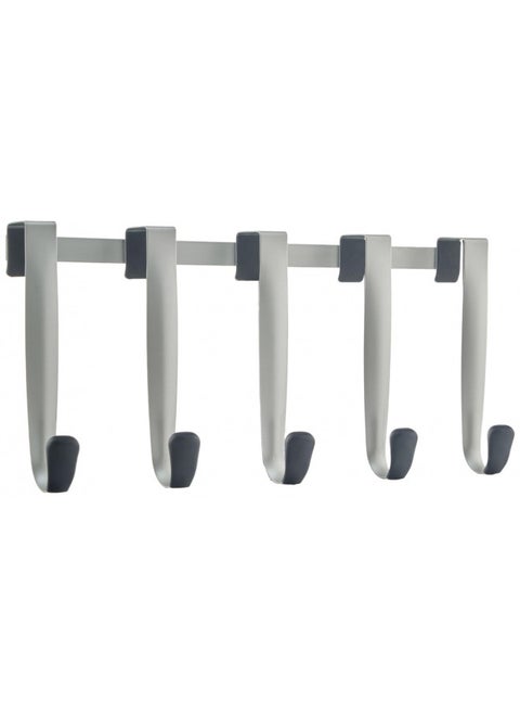 Umbra Schnook Steel Over-the-Door Multi-Hook, 5-Hook, Nickel/Black