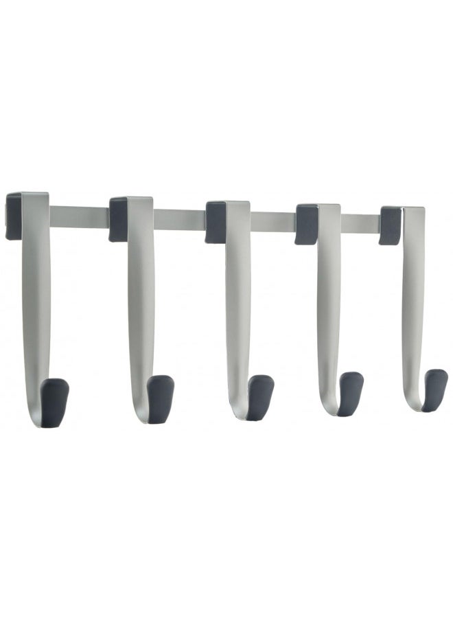 Umbra Schnook Steel Over-the-Door Multi-Hook, 5-Hook, Nickel/Black