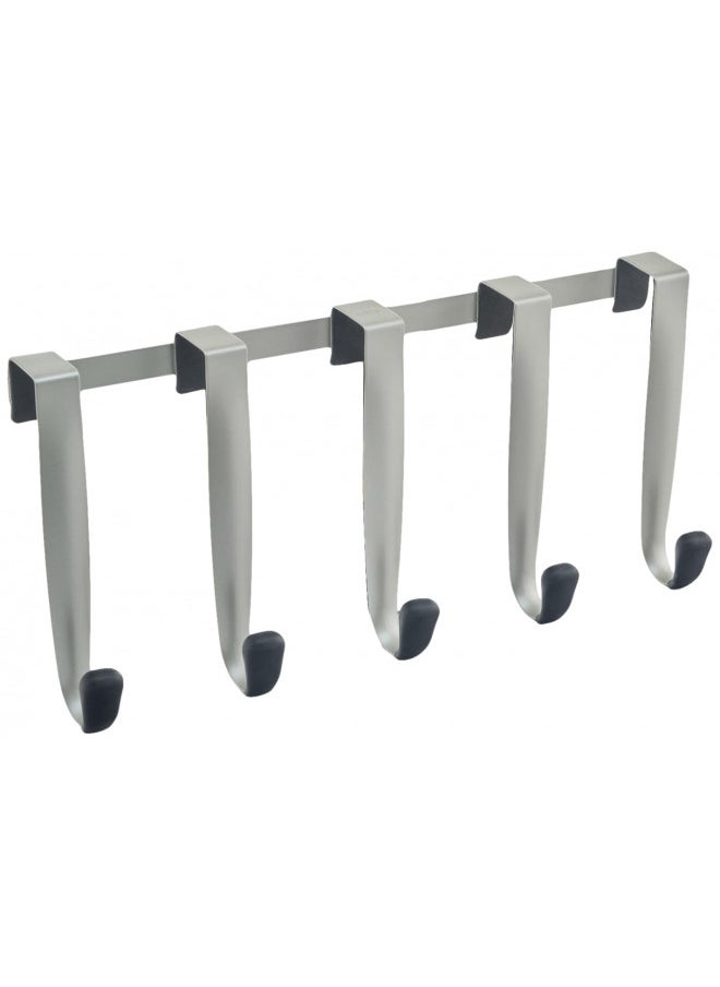Umbra Schnook Steel Over-the-Door Multi-Hook, 5-Hook, Nickel/Black