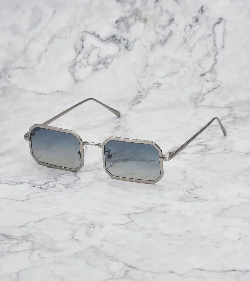 Explicit Poets Explicit Poets Unisex MURPHY Silver - Gradient Green to Yellow Stylish Sunglasses, 47EP8