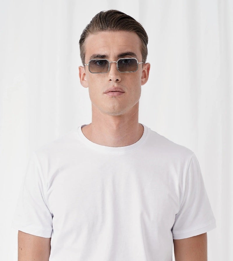  اكسبليست باوتس نظارات شمسية أنيقة   للجنسين مورفي فضي بتدرج أخضر إلى أصفر - Image 3