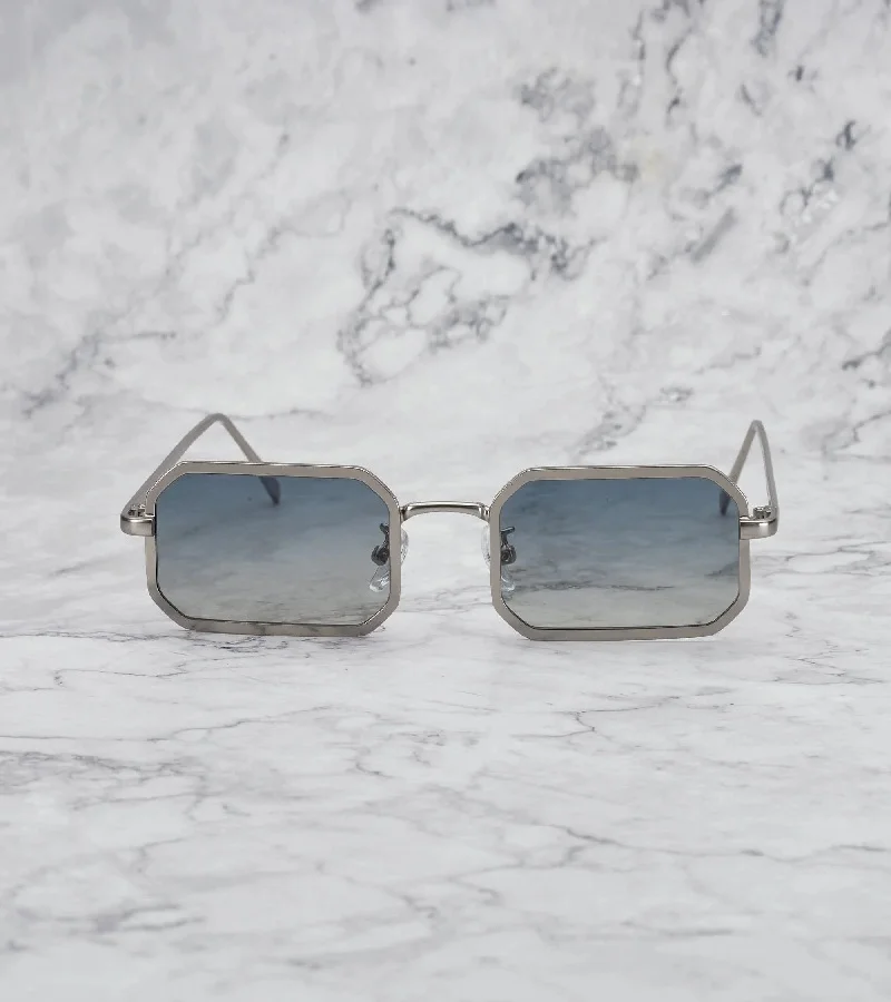 Explicit Poets Explicit Poets Unisex MURPHY Silver - Gradient Green to Yellow Stylish Sunglasses, 47EP8