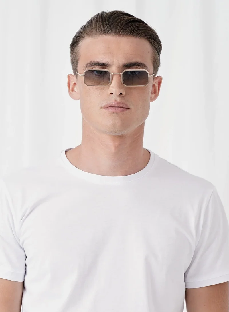 Explicit Poets Explicit Poets Unisex MURPHY Silver - Gradient Green to Yellow Stylish Sunglasses, 47EP8
