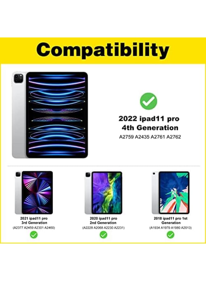 Procases Ipad Pro 11 Screen Protector 2022 2021 2020 2018 Tempered Glass Screen Film Guard Screen Protector For Ipad Pro 11 4Th 2022 3Rd Gen 2021 2Nd Gen 2020 1St Gen 2018 Clear - Image 2