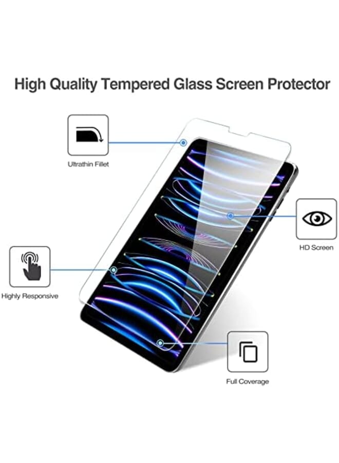 Procases Ipad Pro 11 Screen Protector 2022 2021 2020 2018 Tempered Glass Screen Film Guard Screen Protector For Ipad Pro 11 4Th 2022 3Rd Gen 2021 2Nd Gen 2020 1St Gen 2018 Clear - Image 3