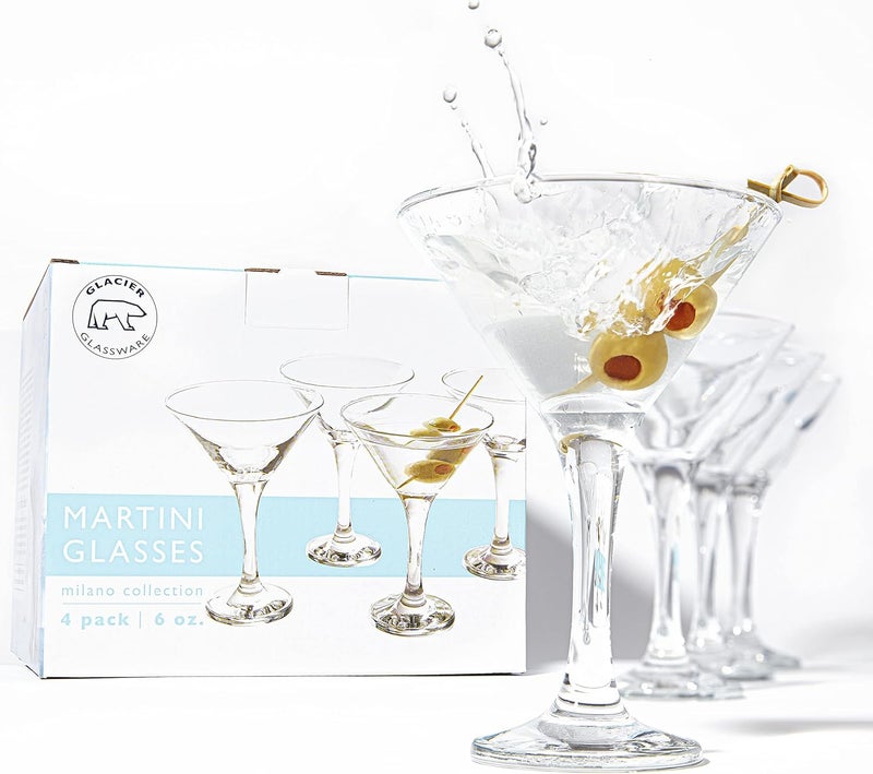 Minteer Formulas Glacier Glass - Milano Collection (Martini Glass (6 oz) - Set of 4) - Image 1