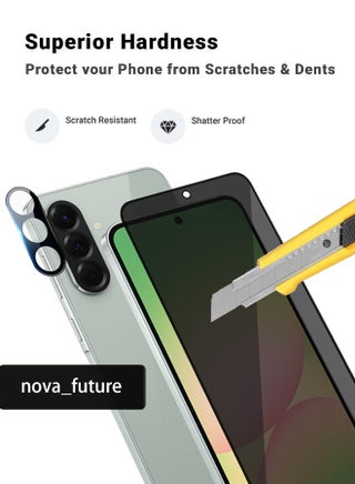Samsung Galaxy A56 Protection Pack -1* Anti-Peeping Privacy Glass Screen Protector +1*Camera Lens Protector, Premium Edge-to-Edge, High Transparency, Anti-Explosion, Easy Installation - view 3