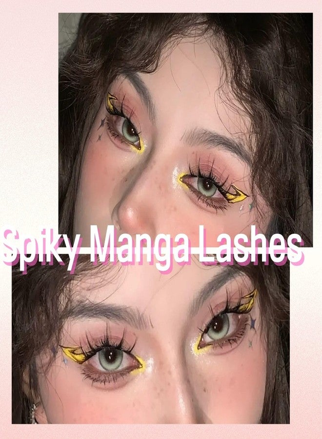 AUGENLI Manga Lashes Wispy Natural Lashes Look Clear Band False Eyelashes Natural Flared Cat eye Eyelashes False Eye Lashes Soft Fluffy Lash 10Pairs (CJX12) - Image 5