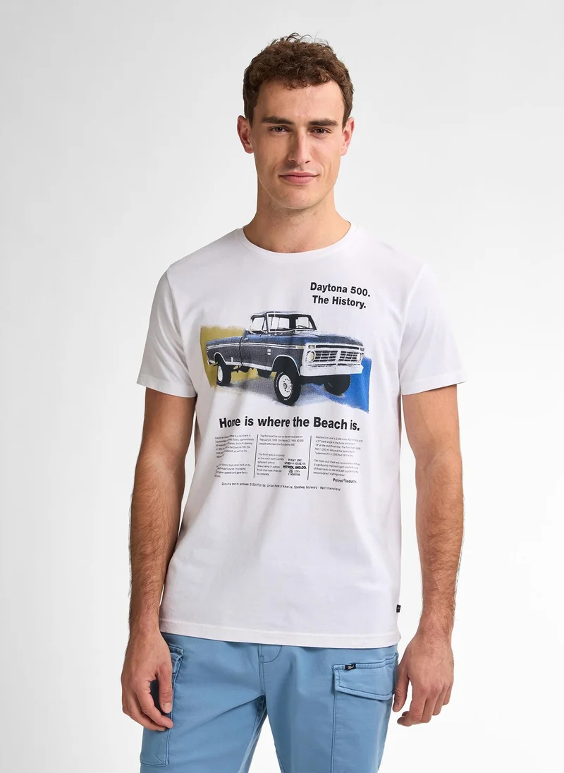 بترول اندستريز تيشيرت رجالي بطبعة صور