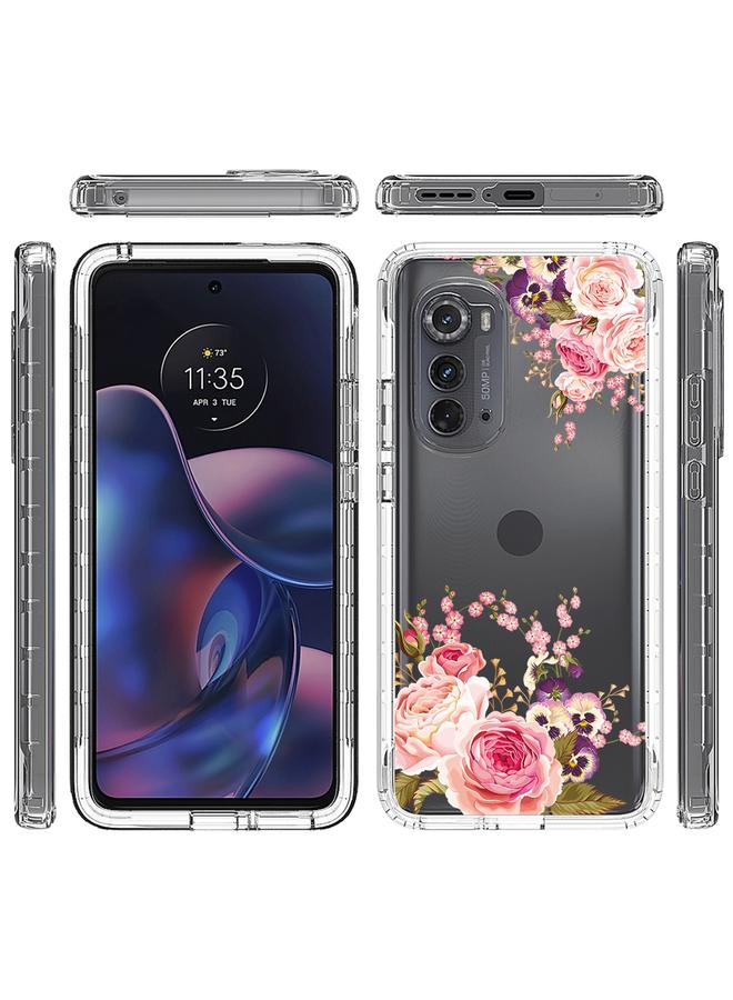 اس-توب جراب لهاتف موتورولا إيدج 2022، جراب شفاف مطلي - Image 2