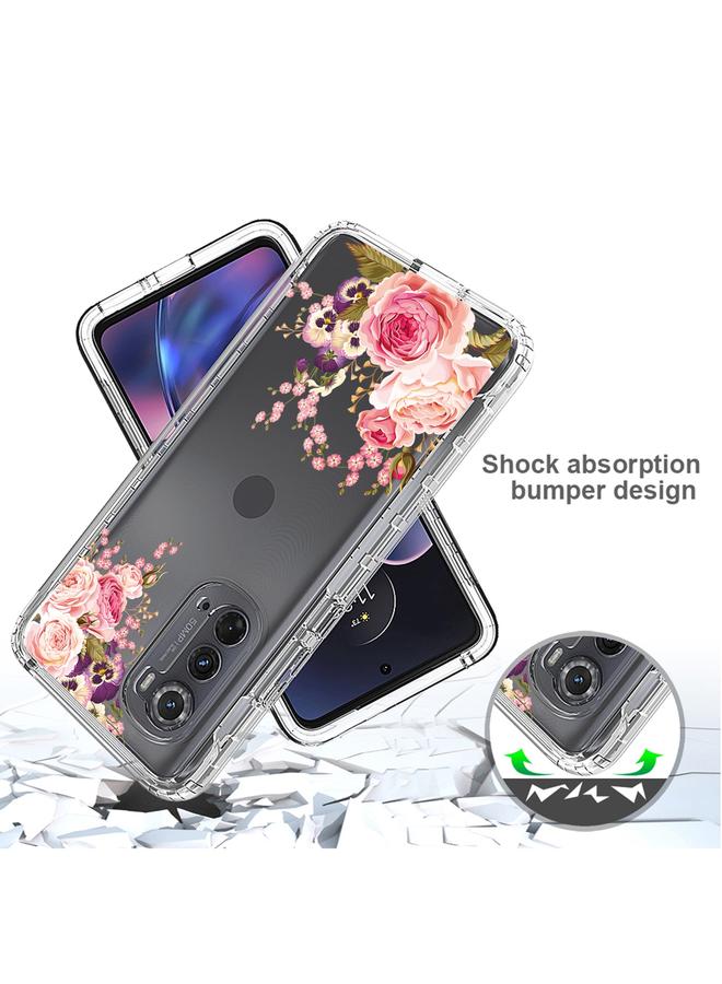 اس-توب جراب لهاتف موتورولا إيدج 2022، جراب شفاف مطلي - Image 5