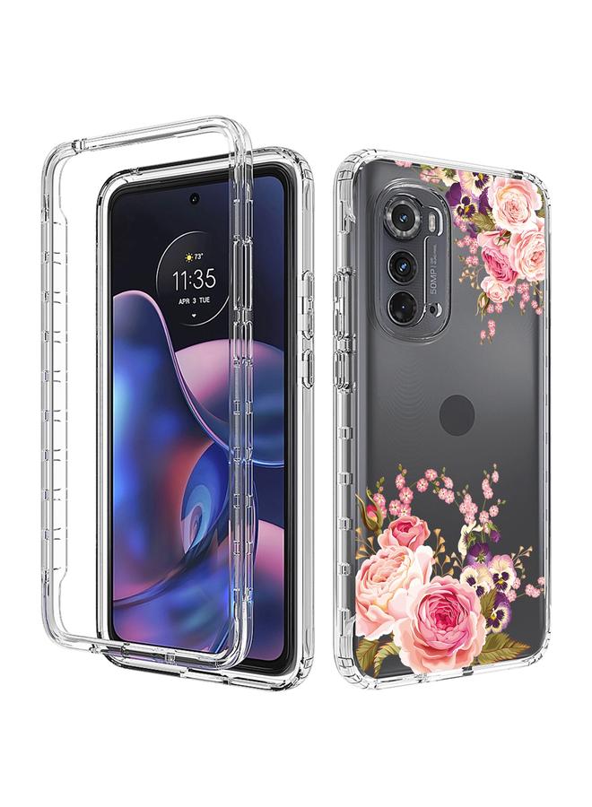 اس-توب جراب لهاتف موتورولا إيدج 2022، جراب شفاف مطلي - Image 1