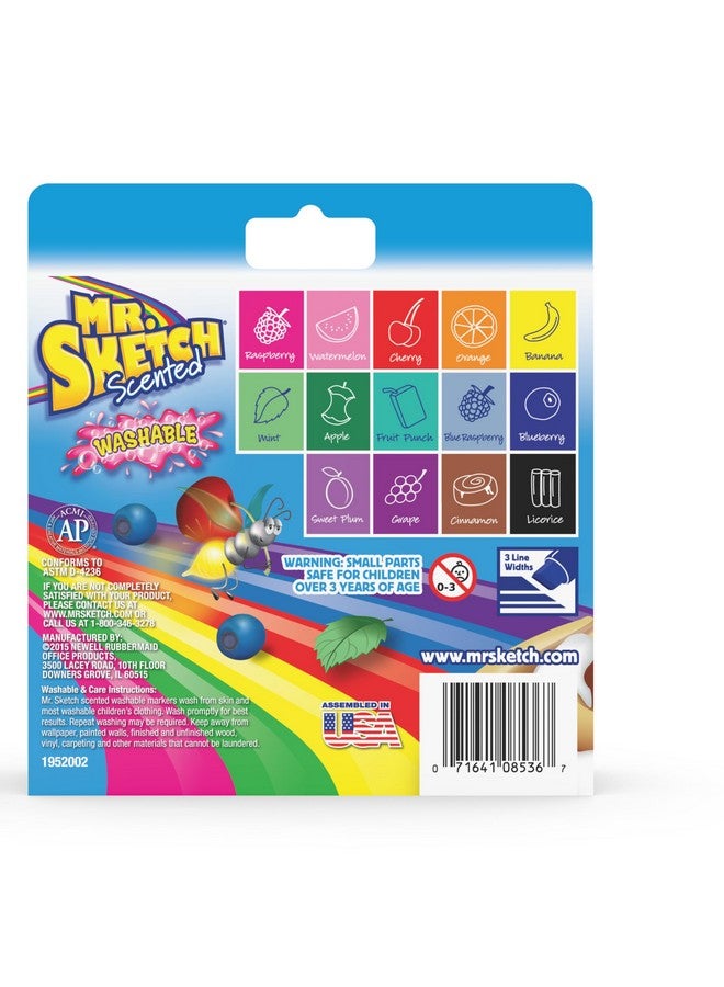 مستر.سكيتش أقلام تحديد معطرة من Mr. Sketch®، رأس مشطوف، متنوعة، عبوة من 14 قطعة - Image 2