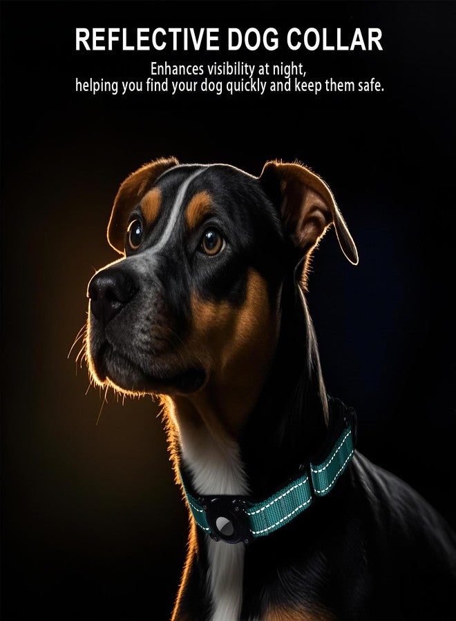 WHIPPY Airtag Dog Collar with Martingale Design, IP68 Waterproof Air Tag Collar Holder, Adjustable Reflective Soft Padded Nylon Dog Collar for Large Medium Small Dogs - Image 5