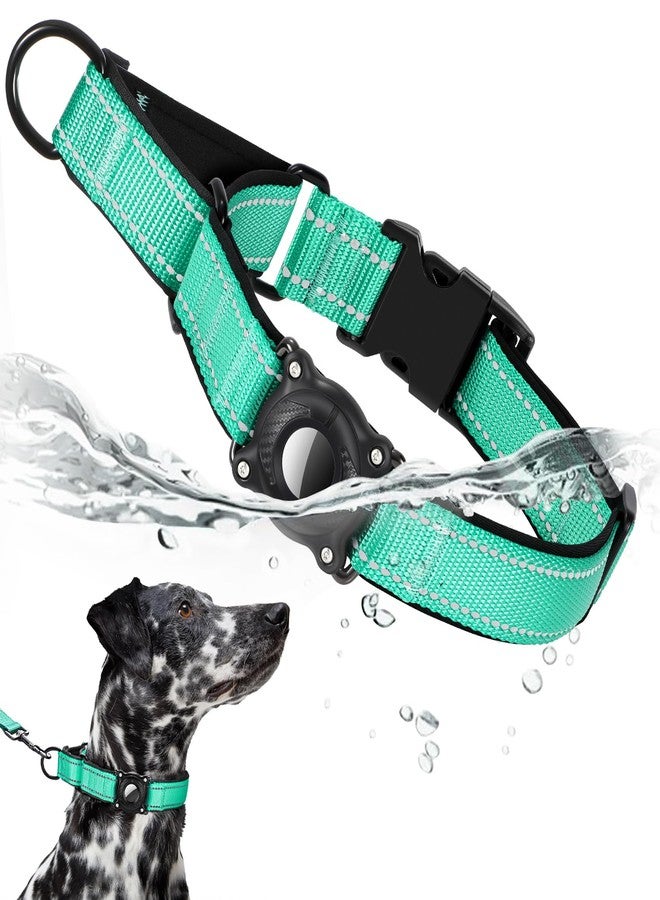 WHIPPY Airtag Dog Collar with Martingale Design, IP68 Waterproof Air Tag Collar Holder, Adjustable Reflective Soft Padded Nylon Dog Collar for Large Medium Small Dogs - Image 1