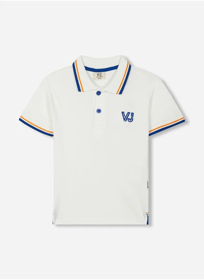 victor and jane Embroidered Logo Detail Polo T-Shirt by Styli