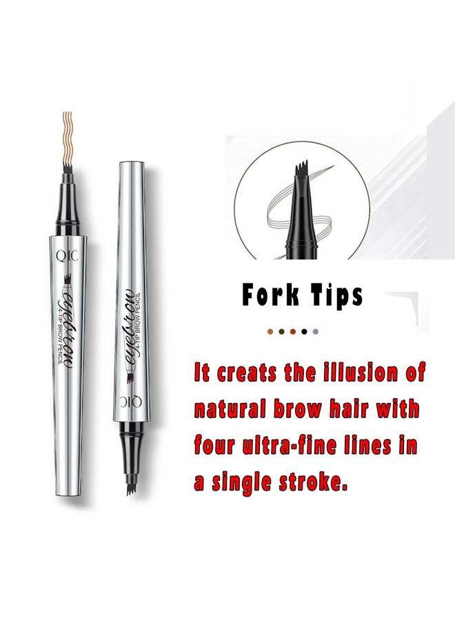 Linble 5 Colors Hair-like Strokes Eyebrow Pen, Mimics Natural Eyebrow Liquid Microfilling, Eye Brow Makeup by “Linble” (#5 Gray) - Image 3