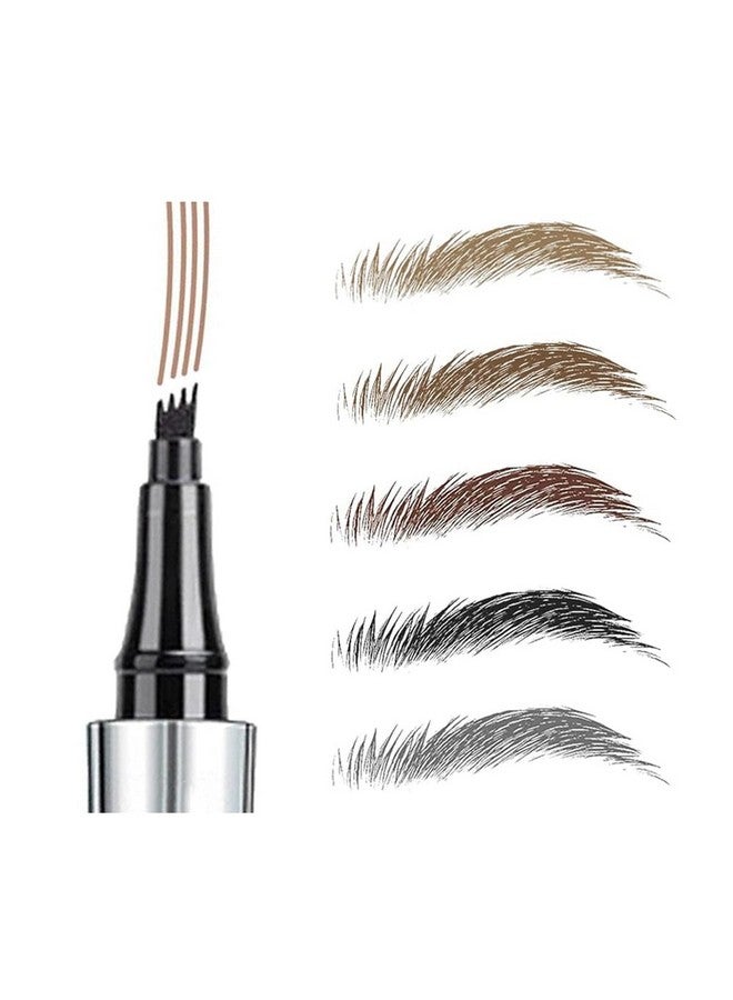 Linble 5 Colors Hair-like Strokes Eyebrow Pen, Mimics Natural Eyebrow Liquid Microfilling, Eye Brow Makeup by “Linble” (#5 Gray) - Image 1