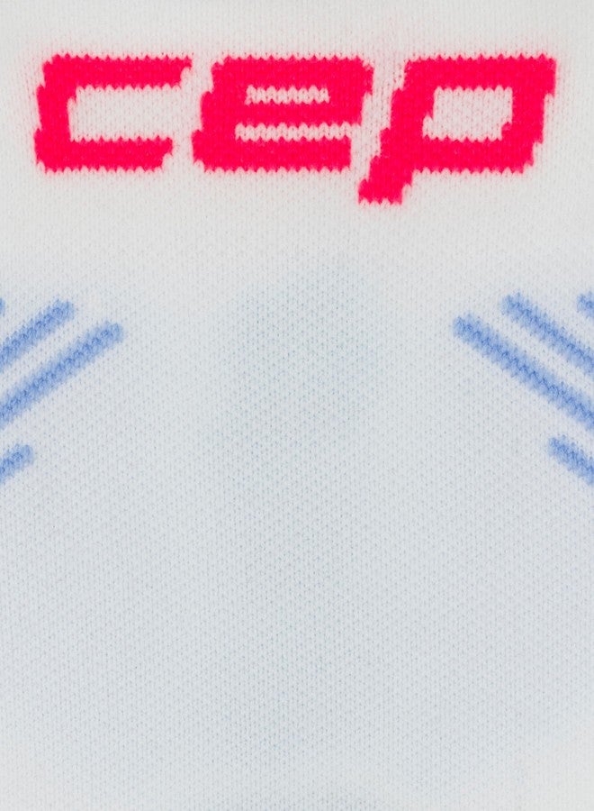 CEP Core Run Vertical Mid Cut Socks, White/Blue/Pink, Unisex, LG - Image 3