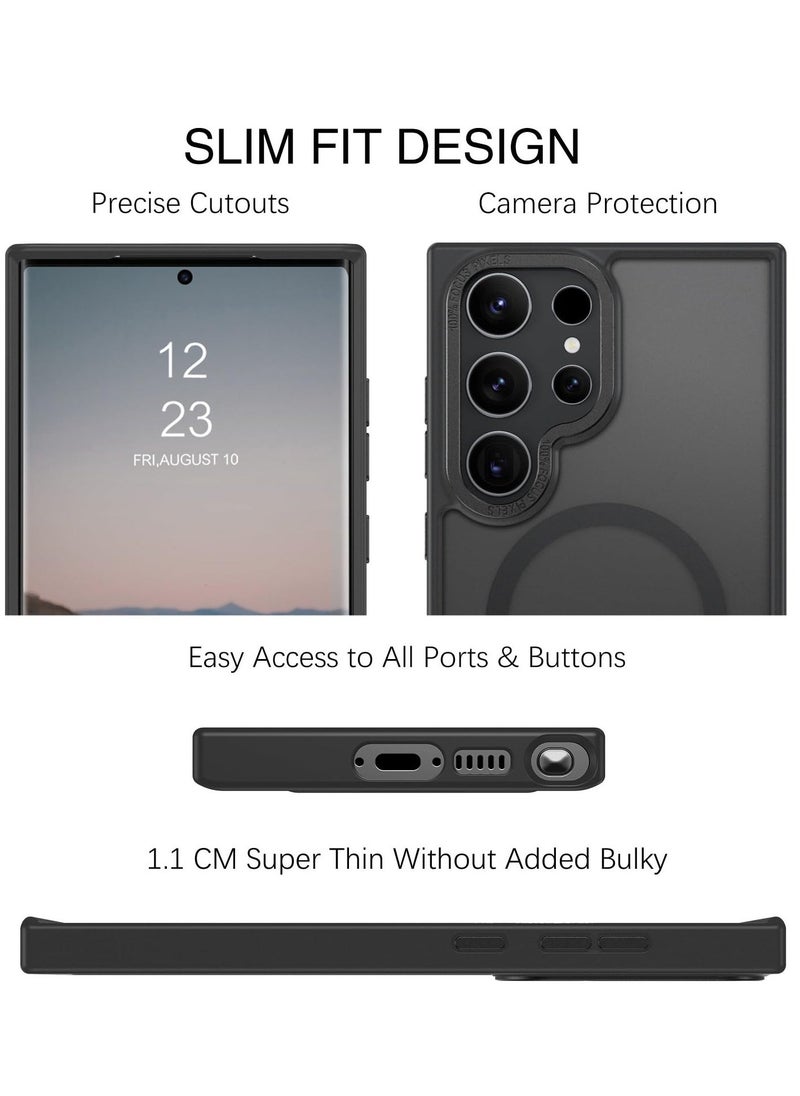 for Samsung S23 Ultra Case, Compatible with MagSafe, Magnetic Translucent Matte Back Shockproof Cover with Strong Magnet, Slim Thin Full Protection Phone Case for Galaxy S23 Ultra 5G (Black) - pzsku/Z38F44FDA78BC7912043EZ/45/_/1728204698/4c2da652-bacb-42d3-921d-5de8a62e017a