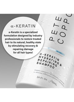 Peter Coppola PETER COPPOLA a-Keratin Hydrating & Repairing Shampoo - Ultra-repairing & Gentle Cleansing Sulfate Free Shampoo Repairs Damaged Hair - Nourishes, Conditions, And Prevent Breakage (10 Fl Oz)  - Image 4