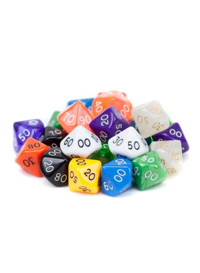 Wiz Dice 25 Pack of Random D10(00) Polyhedral in Multiple Colors - Image 2