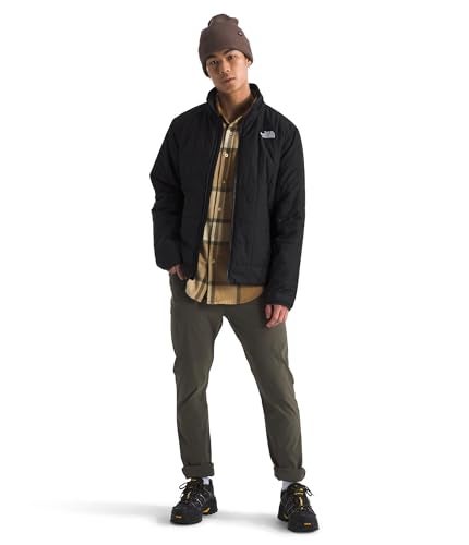 THE NORTH FACE جاكيت عازل للرجال من ذا نورث فيس | معطف شتوي بعزل صناعي، مقاوم للماء، مع جيوب يدوية بسحاب آمن، أسود TNF، كبير - Image 2