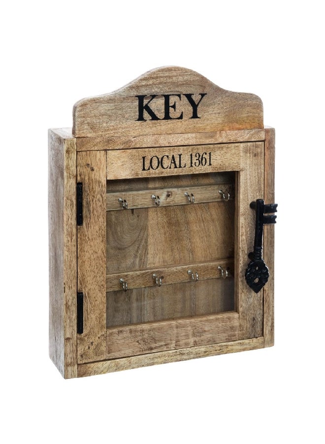 atmosphera Amalia Wooden Decorative Key Box Brown and Black 30 x 40 cm 167062  - Image 1