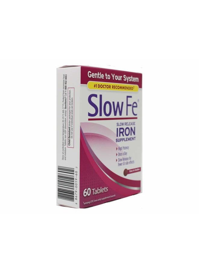 Slow Fe - SLOW FE Iron Supplement 60 Tablets - Image 1
