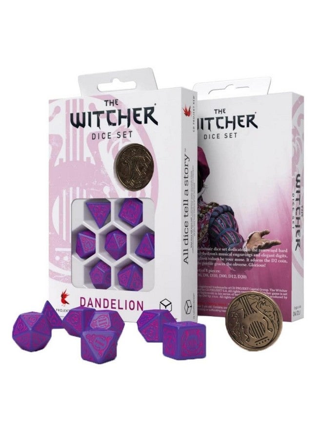 Q WORKSHOP Q-Workshop Witcher Dice Set. Dandelion - Q-Workshop Conqueror of Hearts - Image 1