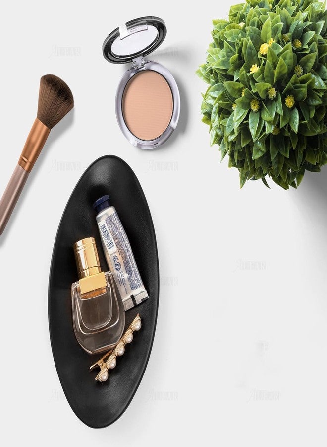 AUEAR, A5 Melamine Trinket Dish Decorative Jewelry Tray Ring Holder Organizer for Keys Food Safe Dishware Black (Ship) - Image 3