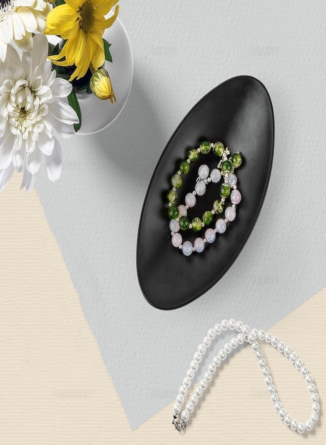 AUEAR, A5 Melamine Trinket Dish Decorative Jewelry Tray Ring Holder Organizer for Keys Food Safe Dishware Black (Ship) - Image 4