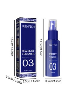JUE-FISH 50ML Jewelry Cleaning Agent - Silver Jewelry Cleaner Solution - Polish Silver Jewelry Cleaner - Jewelry Cleaner Solution - Quick Jewelry Cleaning Spray - Deep Cleaning  - Image 2