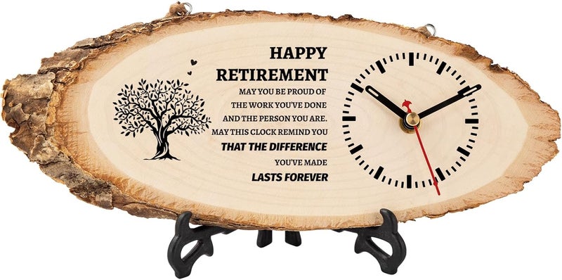 BeauGift Retirement Gifts for Men Wooden Clock, 2025 Retired Gift for Teacher Grandma Dad Uncle Leader Doctor, Happy Retirement Gifts - Image 1