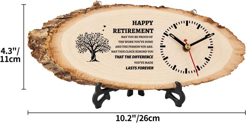 BeauGift Retirement Gifts for Men Wooden Clock, 2025 Retired Gift for Teacher Grandma Dad Uncle Leader Doctor, Happy Retirement Gifts - Image 3