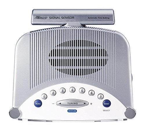 Sangean RCR-22 Atomic Clock with FM-RDS / AM / Aux-in Digital Tuning Clock Radio, silver, one size - Image 5