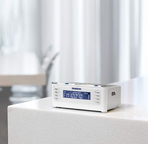 Sangean RCR-22 Atomic Clock with FM-RDS / AM / Aux-in Digital Tuning Clock Radio, silver, one size - Image 4