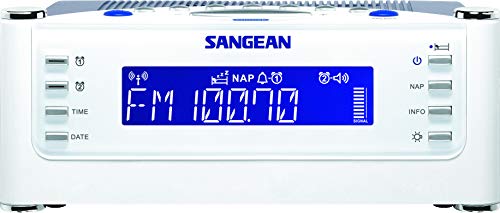 Sangean RCR-22 Atomic Clock with FM-RDS / AM / Aux-in Digital Tuning Clock Radio, silver, one size - Image 2