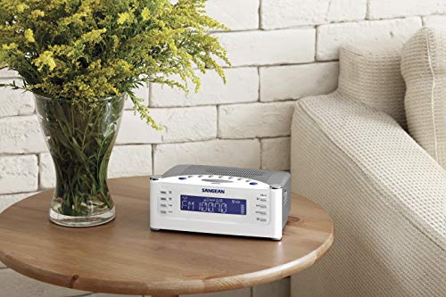 Sangean RCR-22 Atomic Clock with FM-RDS / AM / Aux-in Digital Tuning Clock Radio, silver, one size - Image 3