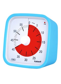 Cross-border children student learning time manager mute mechanical kitchen timer visual timer alarm clock BT01-blue red film