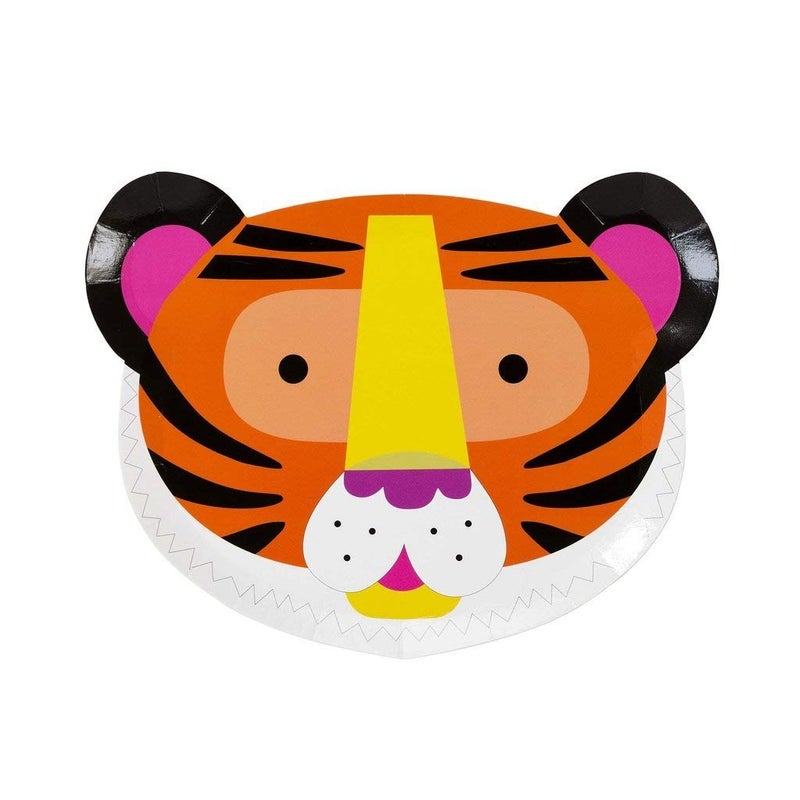 Talking Tables 12 x Safari Jungle Zoo Animal Party Plates - Tiger & Zebra Design - Perfect for Birthdays - Fun and Durable Disposable Paper Plates for Kids - 9 Inch Diameter - Image 3