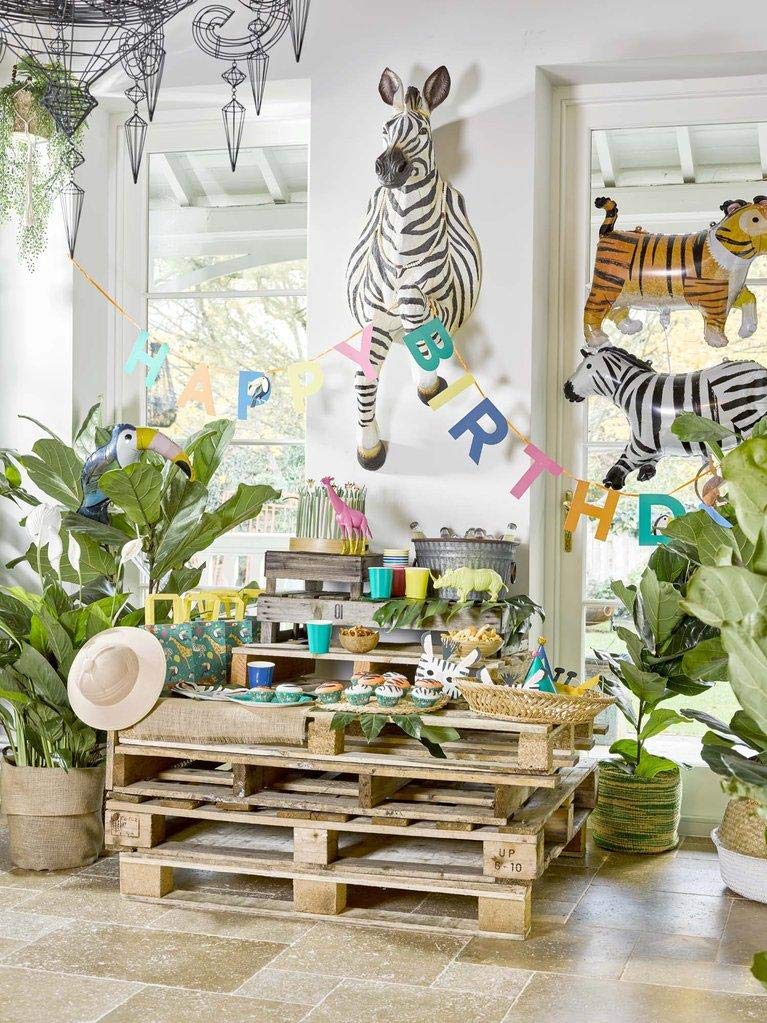 Talking Tables 12 x Safari Jungle Zoo Animal Party Plates - Tiger & Zebra Design - Perfect for Birthdays - Fun and Durable Disposable Paper Plates for Kids - 9 Inch Diameter - Image 4