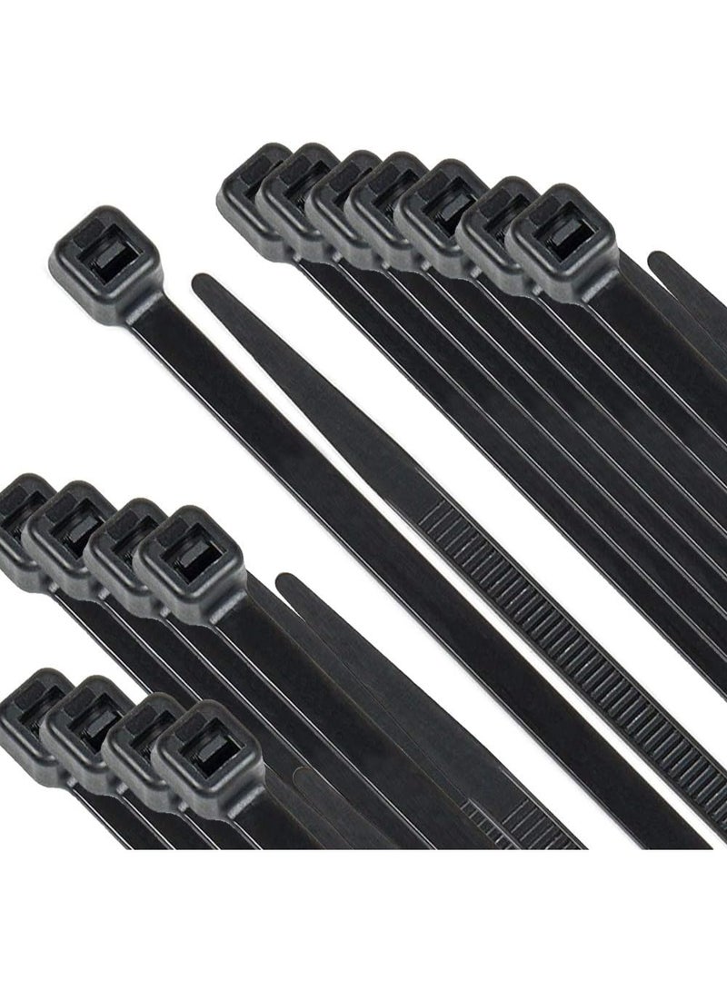 SUNSAR Cable Ties Black - 200 Pack 300mmx3.6mm Cable Ties, Home, Office, Garden Ties - Image 1
