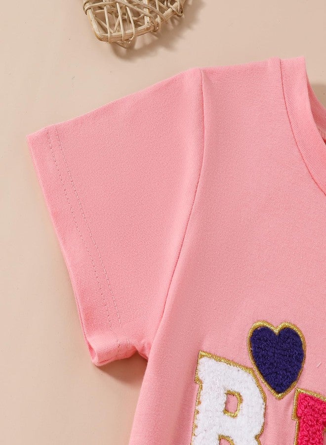 BOIZONTY Toddler Birthday Girl Shirt 2nd 3rd 4th 5th 6th 7th 8th Girls Birthday Tshirt Cotton Tee Tops Summer Short Outfit (Birthday Girl Short Pink Tshirt,7 Years) - Image 2